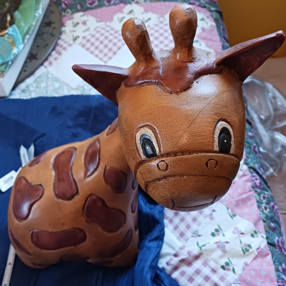 Large Wooden Animated Giraffe